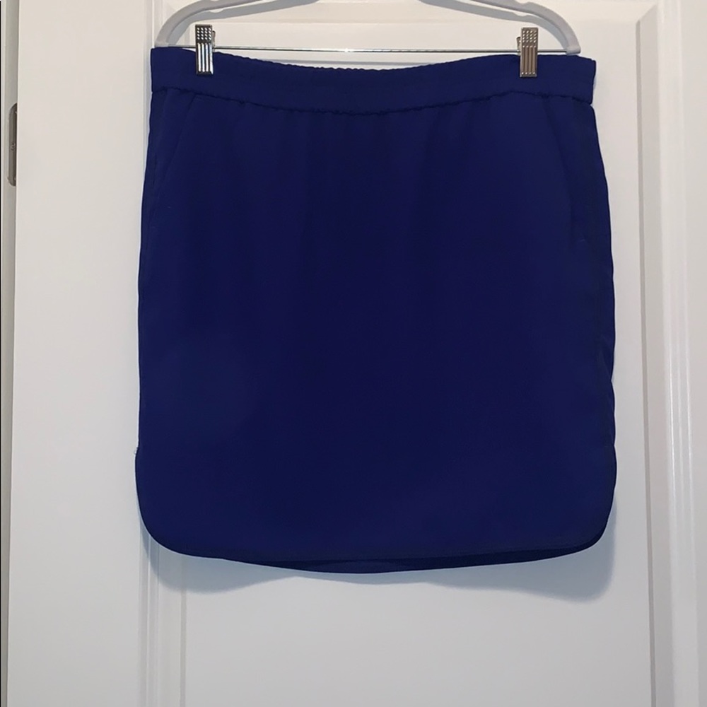 Jcrew pull on cobalt blue skirt